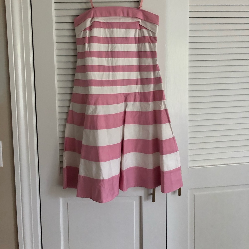 Pink and white stripe dress